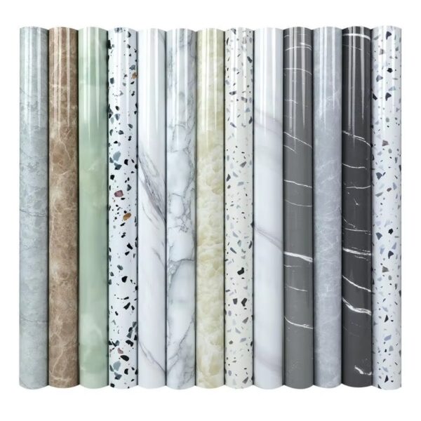 WYC Bathroom kitchen wall with 3D PVC marble stone pattern film wallboard wallpaper