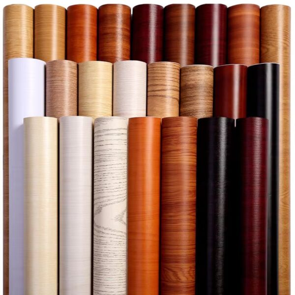 WYC Wholesale furniture decoration wood grain texture stickers PVC peel paste glue wood wallpaper