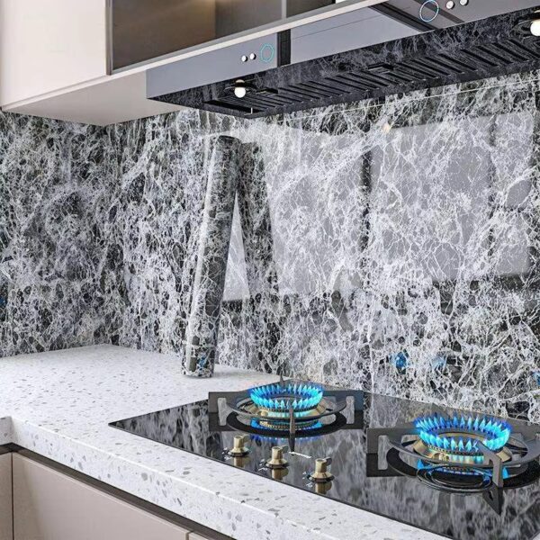 WYC Bathroom kitchen wall with 3D PVC marble stone pattern film wallboard wallpaper - Image 2