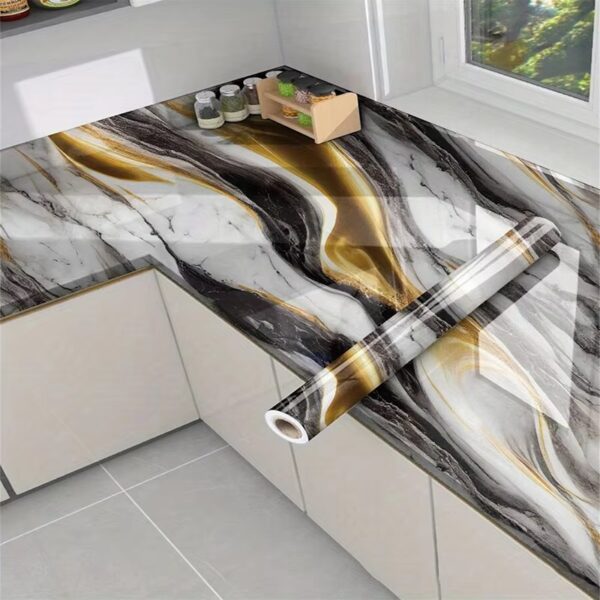 WYC Self Adhesive Water Proof Removable For Home Decor Marble PVC Sticker - Image 2