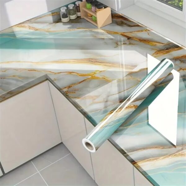 WYC Luxury self-adhesive wallpaper wall decoration marble wall stickers self-adhesive marble wallpaper - Image 2