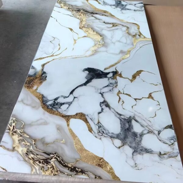 Decorative Hot PVC Marble Substitute Pvc Sheet Wall Panel Factory Price 3D Marble UV Panel--Wayon Panel - Image 2
