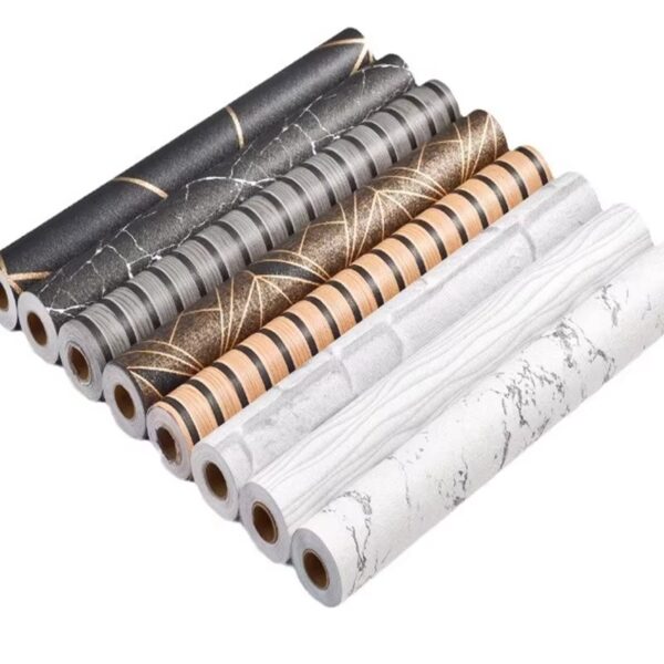 WYC Self-adhesive wood grille design 3D effect wallpaper PVC wallpaper home villa hotel decoration - Image 5