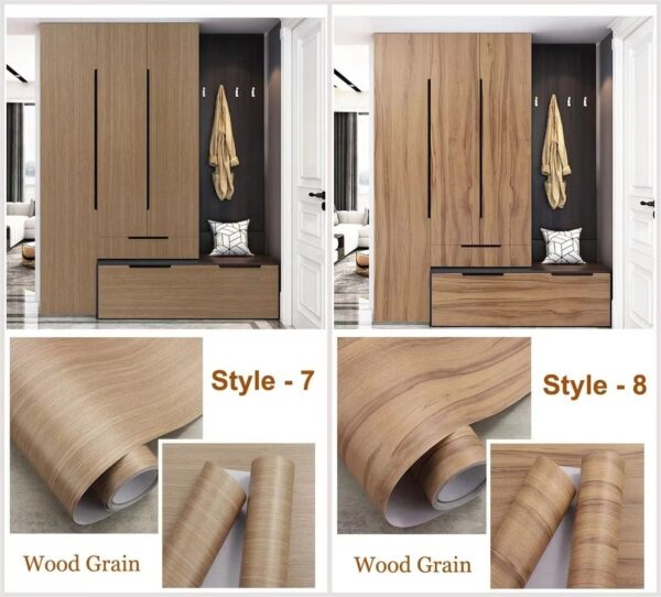 WYC Greenguard Certified PVC Wood Film Self-adhesive Waterproof Furniture Surface protection Wallpaper - Image 2