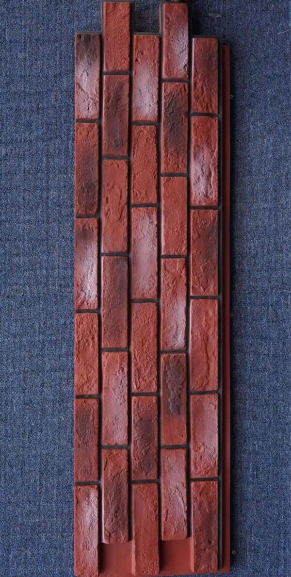 Modern 3D Artificial Deep Red Brick Wall Panel Waterproof Covering Pu Stone Wall Panel Background Decoration--Wayon Panel - Image 4