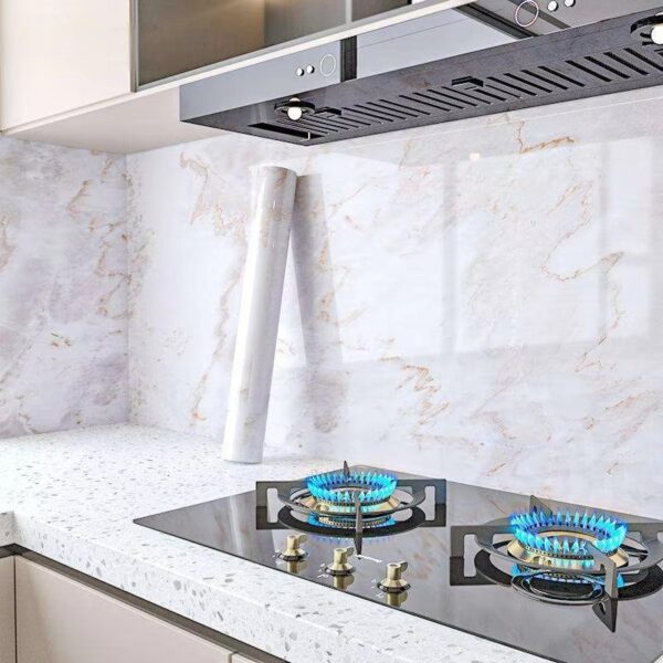 WYC Bathroom kitchen wall with 3D PVC marble stone pattern film wallboard wallpaper - Image 3