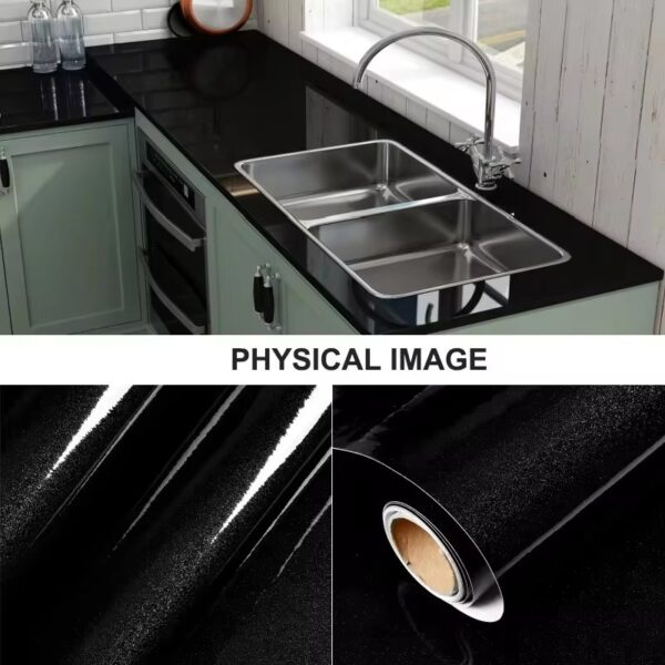 WYC Self-Adhesive Waterproof Wallpaper Roll, Heat-Resistant Kitchen Wall Panel Covering Easy Peel & Stick Vinyl Film - Image 4