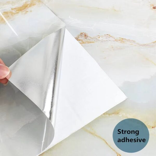 WYC Manufacturers wholesale self-adhesive kitchen oil waterproof decoration anti-fouling marble wallpaper - Image 4