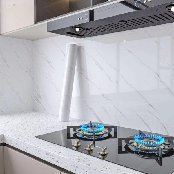 WYC Bathroom kitchen wall with 3D PVC marble stone pattern film wallboard wallpaper - Image 5