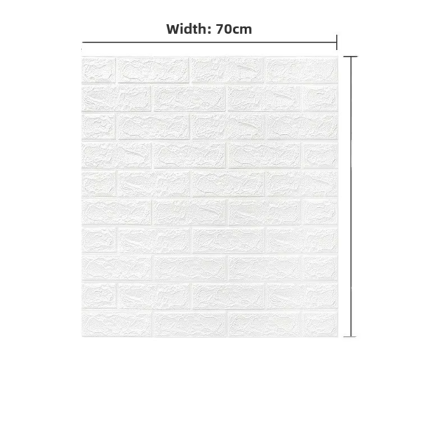 Self Adhesive 3D Foam Stereo Wall Stickers Anti-Collision Waterproof Moisture-Proof Peel Stick Brick Wallpaper--Wayon Panel - Image 2