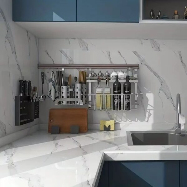 WYC Self-cut marble wallpaper peeling and pasting marble PVC wall sticker sticker wall sticker - Image 5