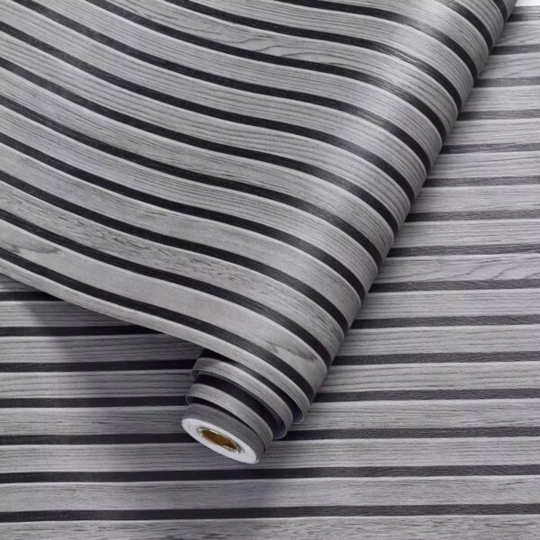 WYC Self-adhesive wood grille design 3D effect wallpaper PVC wallpaper home villa hotel decoration - Image 4