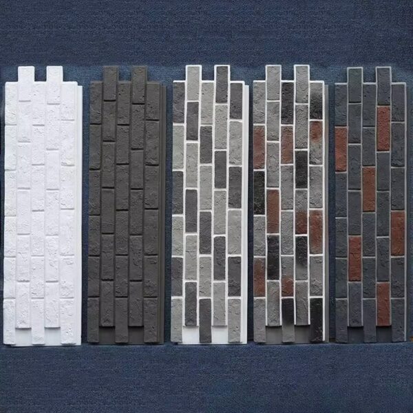 Modern 3D Artificial Deep Red Brick Wall Panel Waterproof Covering Pu Stone Wall Panel Background Decoration--Wayon Panel - Image 3
