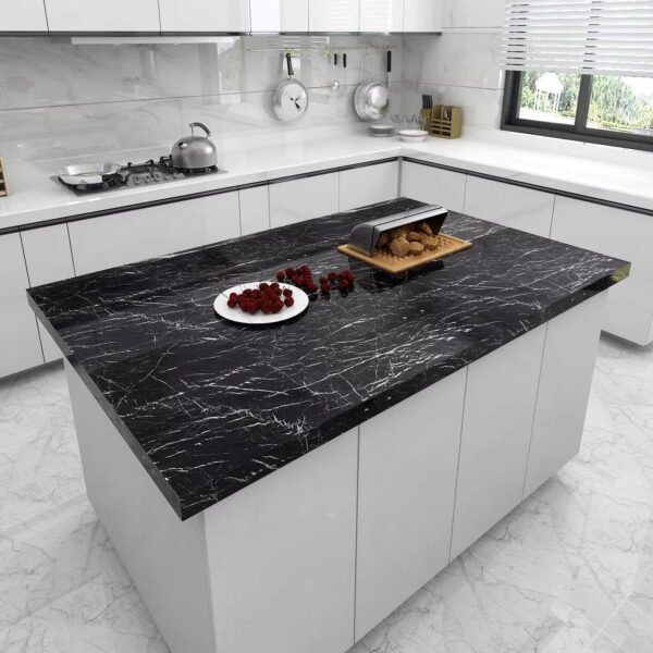 WYC Luxury black modern design Moisture-proof Pvc self-adhesive marble decor best-selling wallpaper roll - Image 6