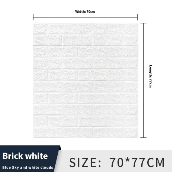 Self Adhesive 3D Foam Stereo Wall Stickers Anti-Collision Waterproof Moisture-Proof Peel Stick Brick Wallpaper--Wayon Panel - Image 3