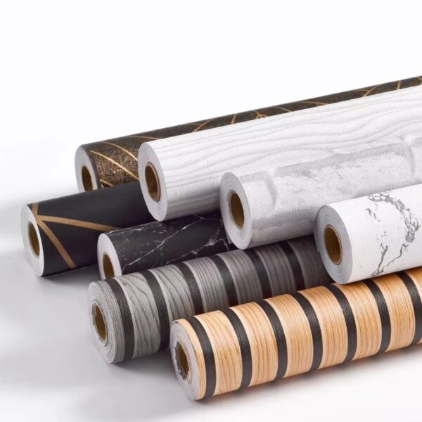 WYC Self-adhesive wood grille design 3D effect wallpaper PVC wallpaper home villa hotel decoration - Image 6