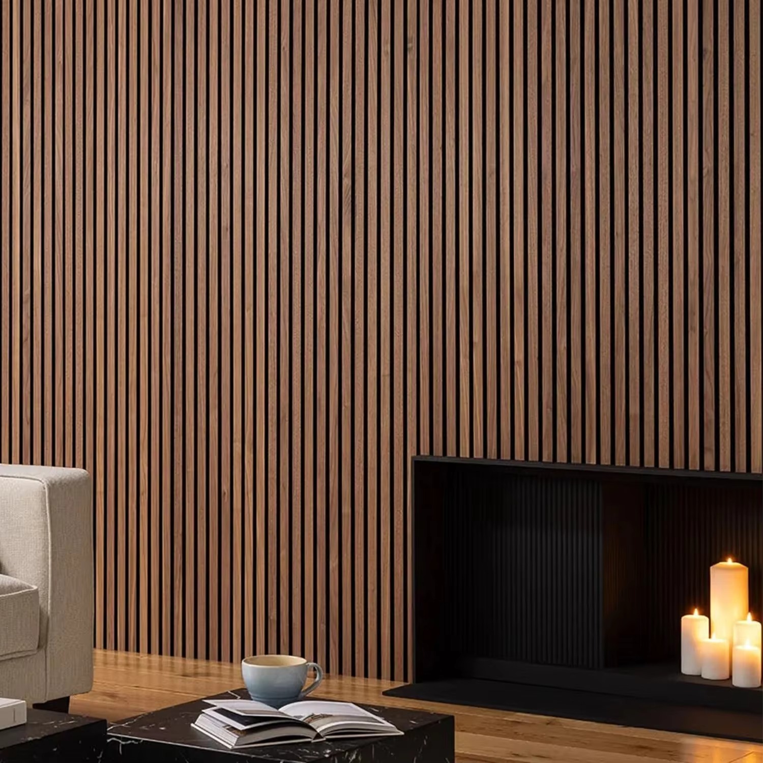 WYC Custom sound-absorbing wood grain soundproof panels Modern wood moisture proof design for interior wallboard planks5
