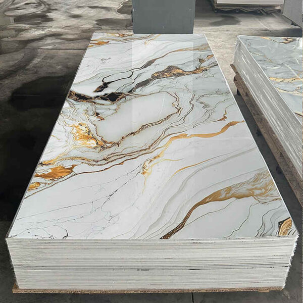 High Gloss PVC Marble SLATE Wall Panel PVC Marble SLATE UV Board Interior Decoration--Wayon Panel