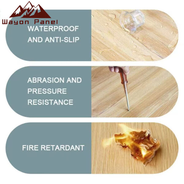 Modern Design 122*20cm Pollution-resistant SPC Flooring PVC Wood Grain Flat Design Solution Capability for Home Offices--Wayon Panel - Image 6